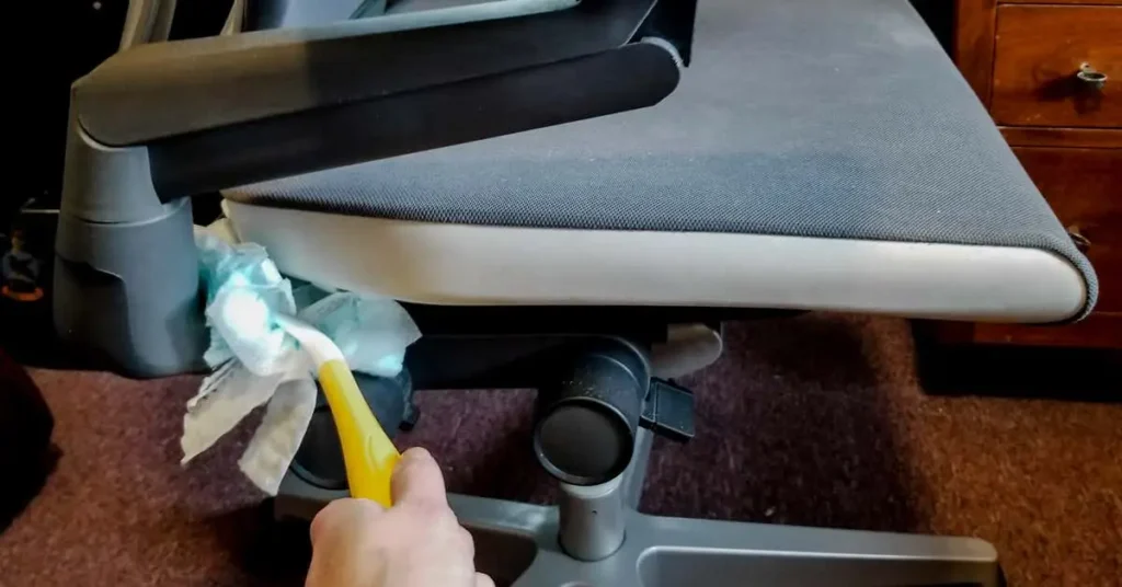 office chair coffee stained cleaning