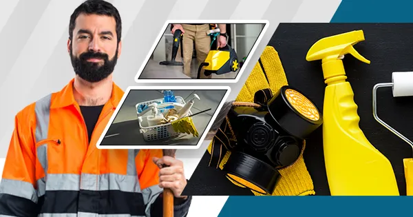 Deep cleaning construction equipment and tools