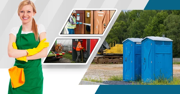 Sanitizing and maintaining portable restrooms and temporary structures on construction sites