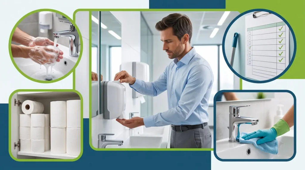 Office Washroom Hygiene & Consumables Management clean
