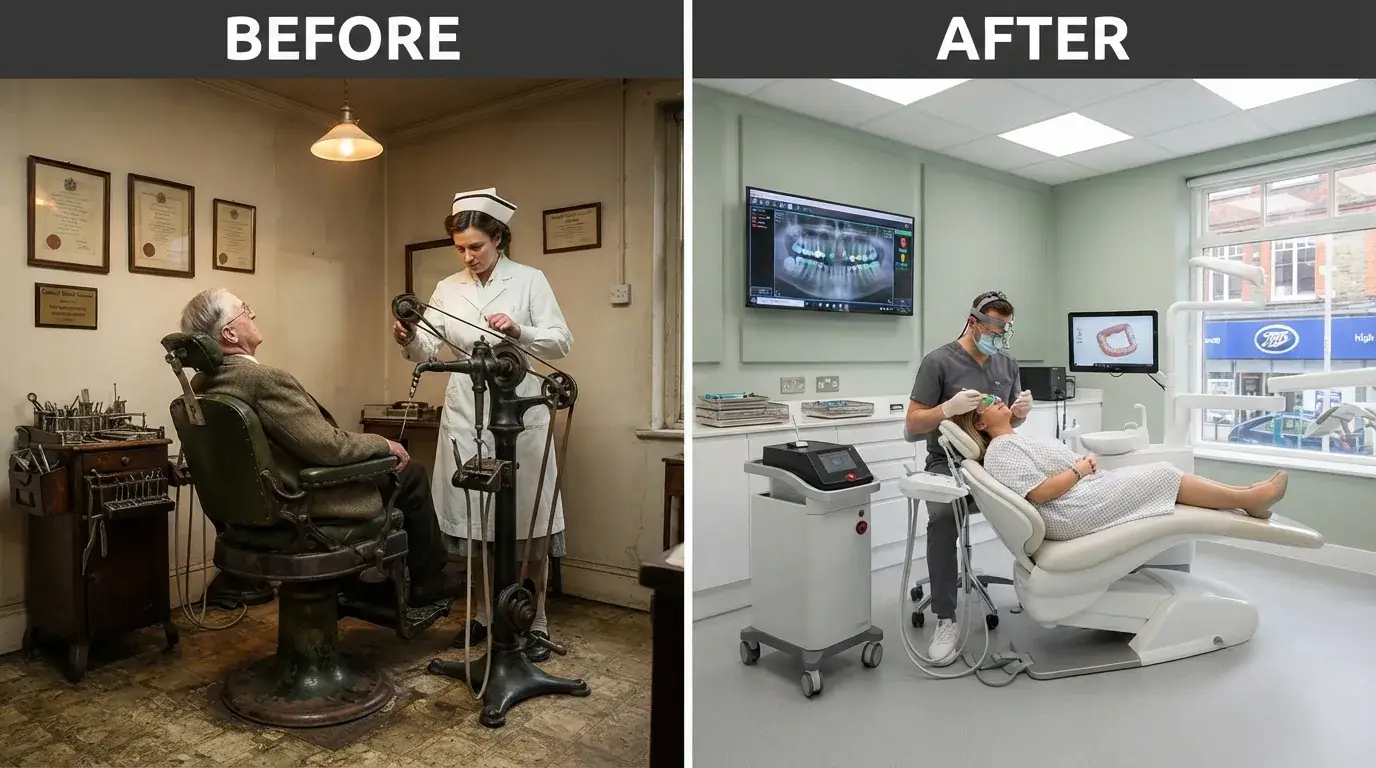 Before and after healthcare cleaning of a treatment room in London by Crystal FM