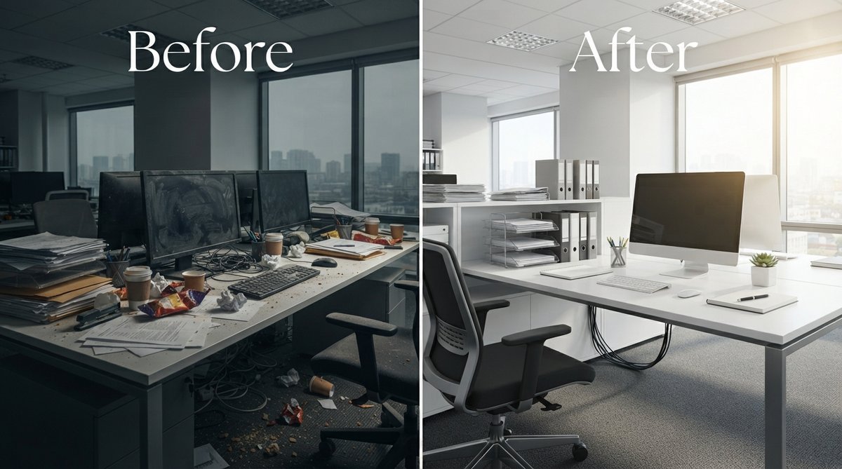 Office cleaning transformation in London by Crystal FM